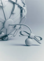 Button Bow Sphere - Cloud