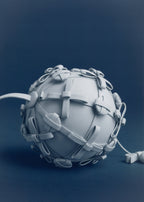 Button Bow Sphere - Cloud